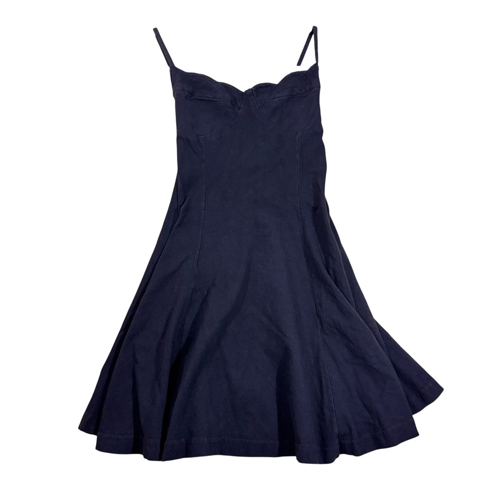 Vintage 1990s The Antique Boutique Women's Black Corset Mini Dress Size S